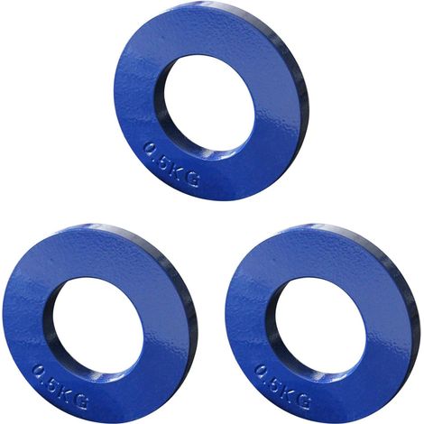 3X Poids Fractionnaires Poids Fractionnaires Mini Plaques de Poids Plaques de Musculation Accessoire de Disque Précis Bleu 0.5Kg (1/5)