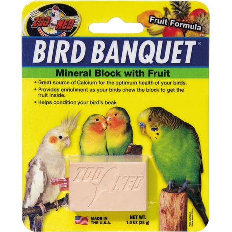 Bird Banquet Mineral Block Fruit 28gr: Blocco Minerale Bird Banquet Fruit per Uccelli