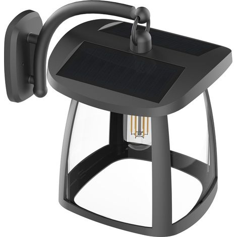 Aplique solar zeffa 350lm 4000k 3.18w negro aplique solar ze (1/5)