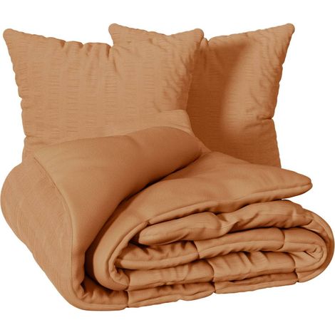 Set di biancheria da letto in terracotta irhia 240x220cm - Atmosphera créateur d'intérieur