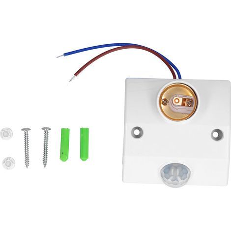 Douille E27 pour ampoule infrarouge détecteur de mouvement 50W AC90V-240V corps basse énergie (1/5)