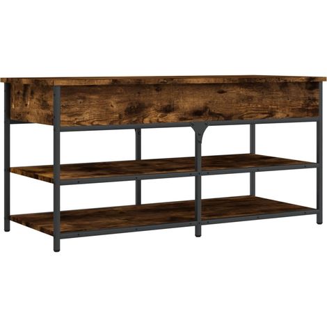 Maison Exclusive - Zapatero madera ingeniería roble ahumado 100x4