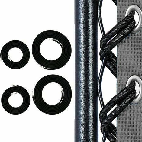 ZVD Corde de rechange, 4 cordes élastiques universs en dent pour chaise pliante et inclinable à gravité zéro, chaise lone de jardin, chaise lone, chaise lone (noir) (1/4)