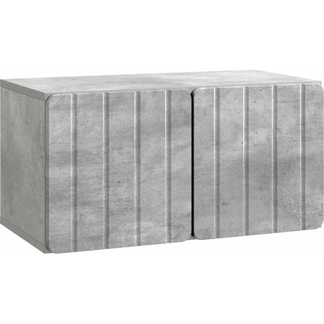 vidaXL Mobile Porta TV da Muro Grigio Cemento 59,5 x 31 x 30 cm