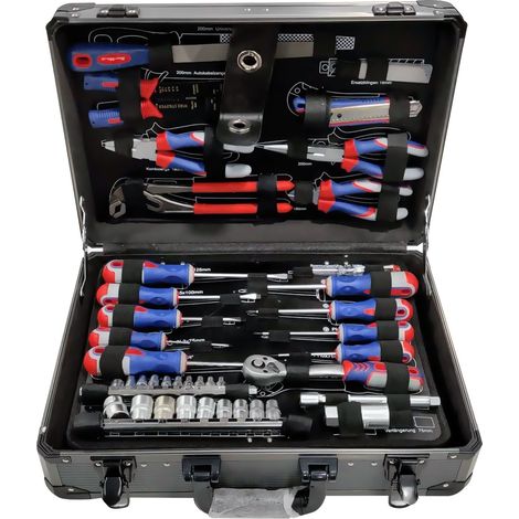 Ensemble d'outils KraftMüller KM-500 Outils, Tournevis, Clé, Pince, Lame, Douille, Marteau, BTR, en Acier chrome-vanadium
