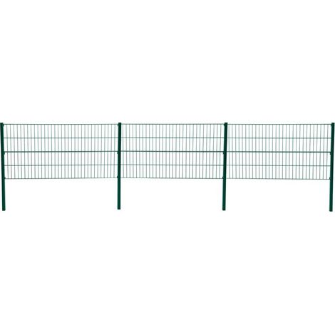 Doppelstabmattenzaun Gitterzaun Drahtgitter 80 cm RAL 6005 Gartenzaun Stabmatten (1/5)