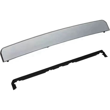 Copertura scorrevole per posacenere centrale anteriore per modelli Audi A6L C7 2012-2018, con finiture cromate argento lucido e clip nere.