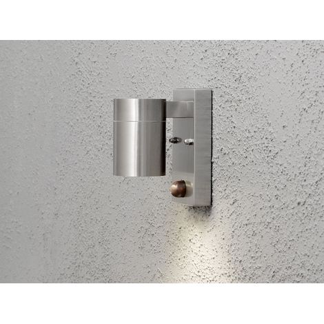 Edelstahl LED Außenwandleuchte Downlight mit Bewegungsmelder, Höhe 14cm (1/5)