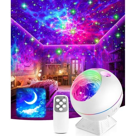 Projecteur Galaxy - Cadeau de décoration de chambre pour fille - 3 en 1 - Motif lune et ciel étoilé - Télécommande - Projecteur planétarium - Lumière de fête pour enfants, adultes - Décoration de (1/5)