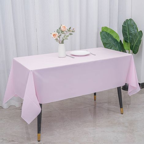 Nappe Jetable - Plastique - Imperméable et Résistant à l'Huile - Pour Anniversaire et Table de Desserts - 137 x 183 cm - 1 Pièce (1/5)