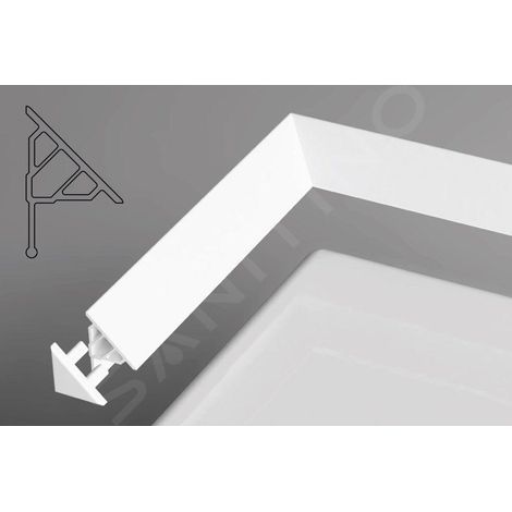 Embout de bande de recouvrement 10 – SKU XB430001001 – Plastique – Type embouts de rail d'étanchéité – Pour chantiers humides – Ravak (1/2)