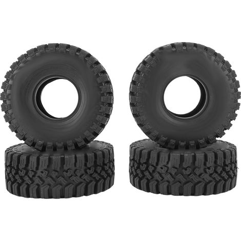 Pneus RC Crawler pour SCX10, moyeu de roue 1,9 pouce, caoutchouc noir, diamètre 4,72 pouces, bonne adhérence sur route, pneus RC Crawler 1/10 (1/5)