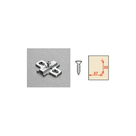 SALICE BASETTA FISSA PER CERNIERE B2V3H69 H 6- 50,0 pz