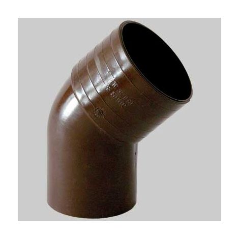 CURVA 45  ° PVC TESTA DI MORO   EE  80     MADE IN ITALY