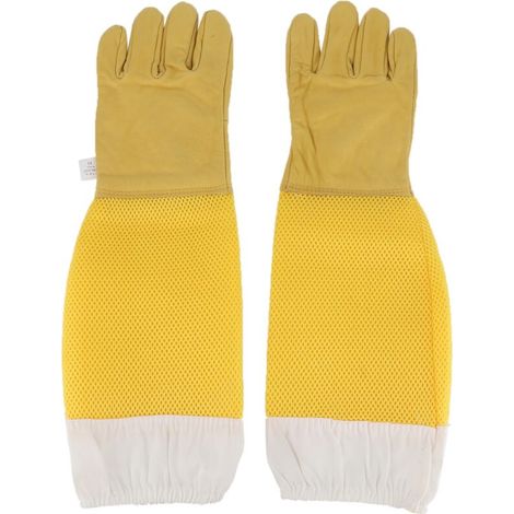 Atmungsaktive Imkerhandschuhe aus Schafsleder mit langen Ärmeln zum Schutz