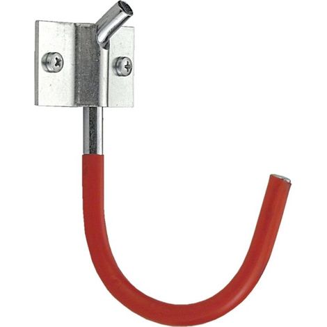 MASIDEF - GANCIO A PARETE PER BICI GIREVOLE, ZINCATO E RIVESTITO 80X125MM (1/2)