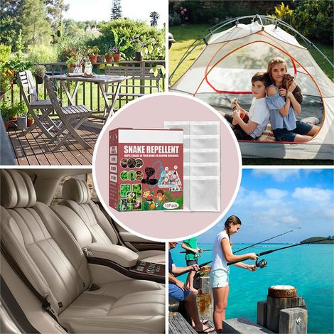 10 Répulsifs Serpents pour Jardin, Pelouse, Camping et Randonnée - Protection Extérieure
