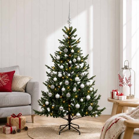 vidaXL Árbol de Navidad artificial con bolas 120 cm 150 LED (1/5)