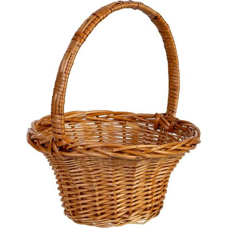 Cesta de mimbre marrón 21x21x11/26h cm (1/5)