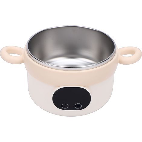 Boîte à déjeuner électrique en acier inoxydable 304, bol chauffe-plats isolé sans fil, grande capacité de 470ML, crème sans eau nécessaire (1/5)
