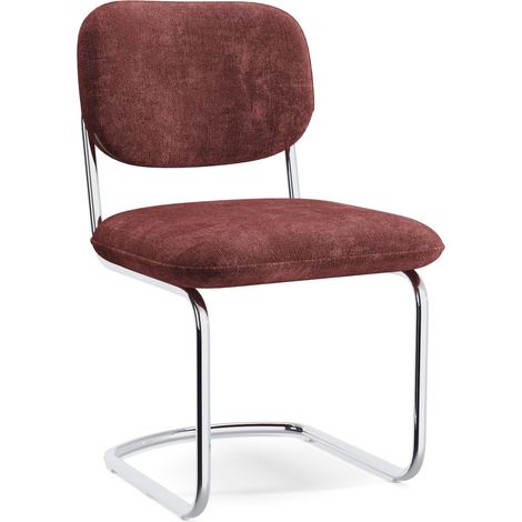 Lot de 2 chaises en velours texturé bordeaux BLAKE (1/5)