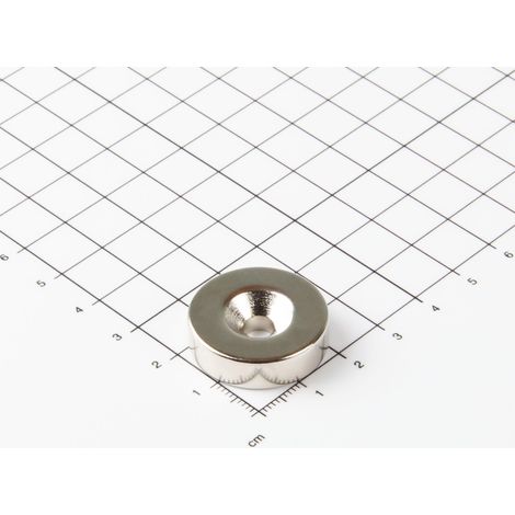 Magna-C Neodym-Ringmagnet Ø25xØ5,5x7mm mit konischer Senkung