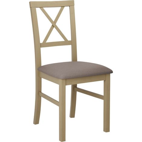 Silla Victorville 156, Roble Sonoma, 93x43x52cm, Tapiz, De madera, Madera, Muebles ya montados (1/4)