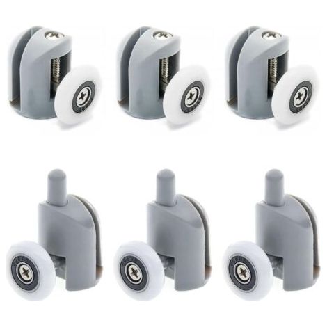 Roulettes de porte de douche coulissantes 23 mm en alliage d'aluminium 6 pièces (1/5)