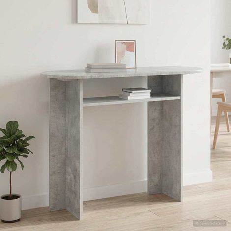 vidaXL Tavolo consolle Grigio Cemento 100 x 39,5 x 75 cm