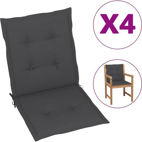 vidaXL Cuscini per Sedia 4 pz Antracite Tessuto Oxford (1/5)
