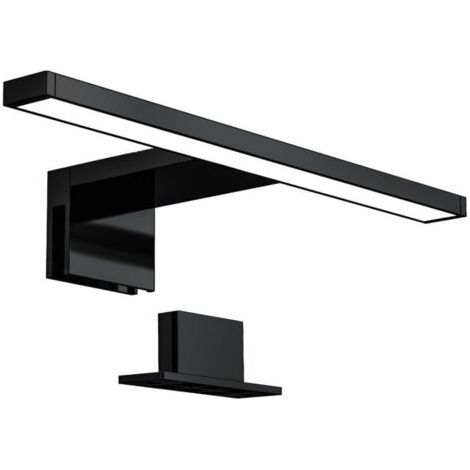Pair LED-Spiegelleuchte, Schrankleuchte, Badezimmerwandleuchte, neutralweißes Licht (4000 Kelvin), 5 W, 650 lm, IP44, 300 mm breit, schwarz