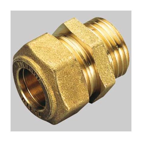 RACCORDO DIRITTO MASCHIO CON ORING GIALLO  14 x 1/2     TIEMME