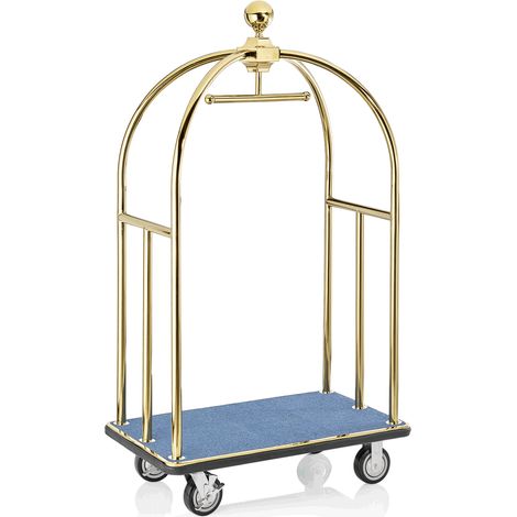 Chariot à bagages en Acier Inoxydable bleu L 1120 mm l 610 mm H 1860 mm 2 - Was Germany