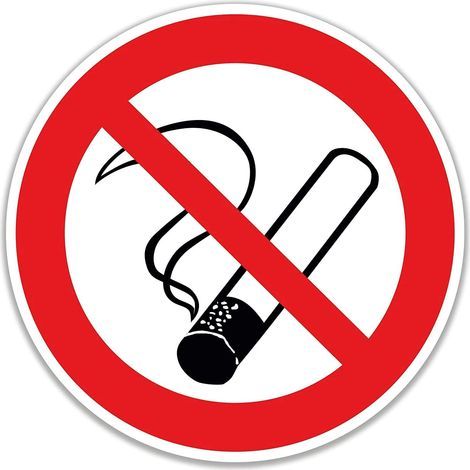 15 pièces Autocollants Non-Fumeurs Ø 7cm Ronds avec Panneaux d'avertissement de Protection UV pour Les Zones extérieures et intérieures Interdiction de Fumer Cigarettes Non autorisées (1/4)