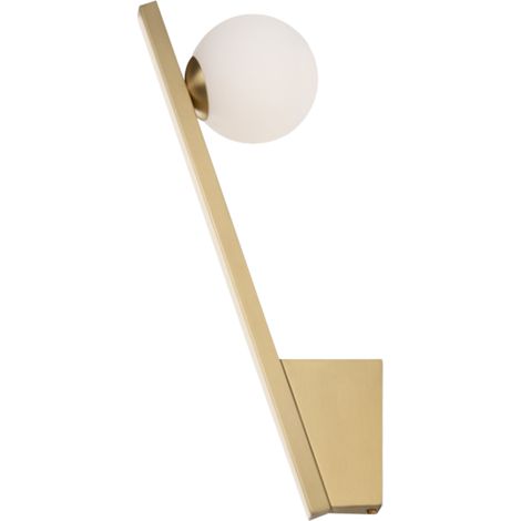 Maytoni Kazimir Applique moderne a globo oro 1xG9 paralume bianco (1/5)