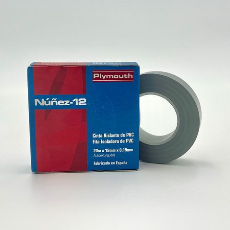 Graues PVC-Isolierband mit hoher Klebkraft 20 m x 19 mm x 0,15 mm