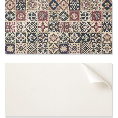 Azulejos autoadhesivos de vinilo impresos con dise帽os de mosaico, 10x40x20 cm.