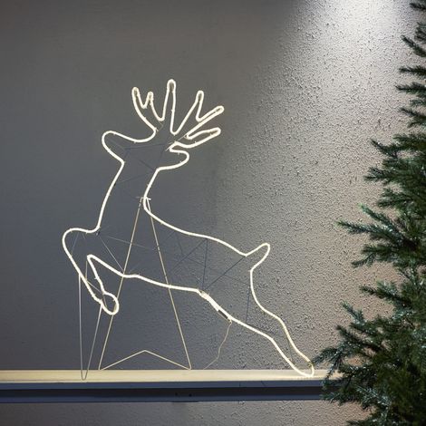 Silhouette de renne d'extérieur Star Trading 'Tapesil', 480 LED, fonctionnement sur secteur, blanc chaud, H 100 cm, L 87 cm (1/3)