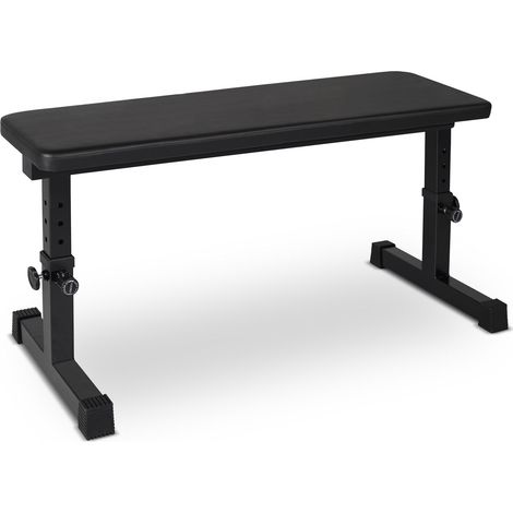Banc de musculation plat pour haltères, tabouret, banc d'entraînement de force à domicile, design confortable (1/5)
