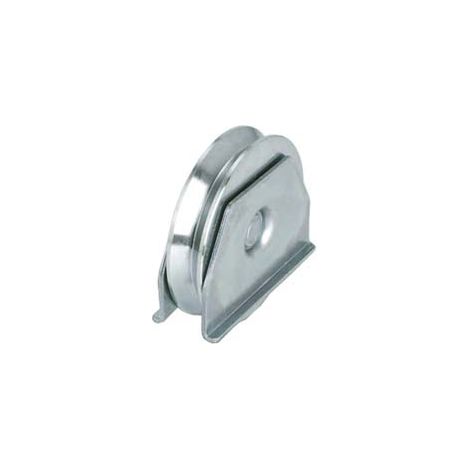 RUOTA CANCELLI GOLA V 1 CUSCINETTO A SFERA ART.417   EE ¸ mm.80x20  portata Kg.200  gola V 92  °    COMBI
