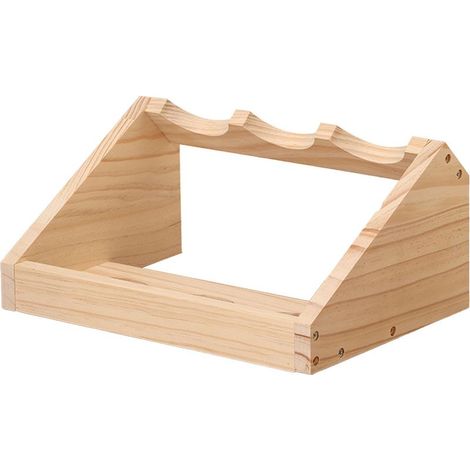 Casier à vin en pin pour 3 bouteilles, étagère de rangement multifonctionnelle, présentoir pour la maison, le restaurant et le bar. (1/5)