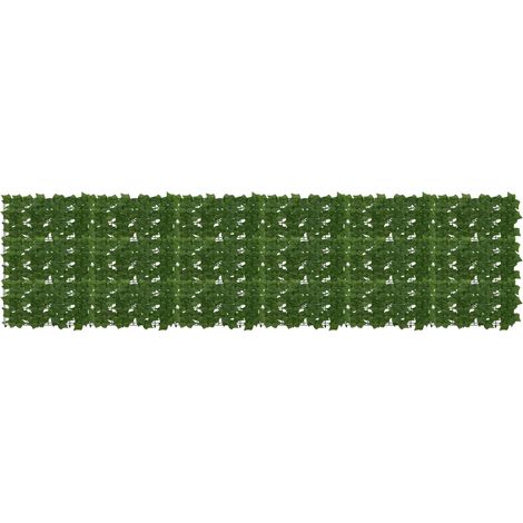 Pantalla de balcón con hojas Verde 300 x 75 cm