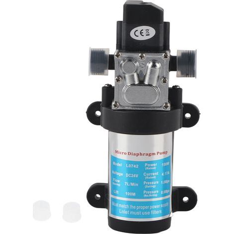 Mikro-Selbstansaugende elektrische Membranpumpe, Boost Water DC24V 100W, 7l/min, 60 Meter Förderhöhe (1/5)