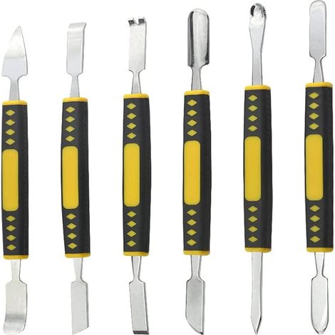 Kit de 6 spatules métalliques à double extrémité, outils de réparation professionnel pour smartphone, iPhone, iPad, tablette et montre connectée (1/5)