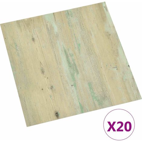 vidaXL Tablones de suelo autoadhesivos Marrón Claro 30,5 x 30,5 cm (1/2)