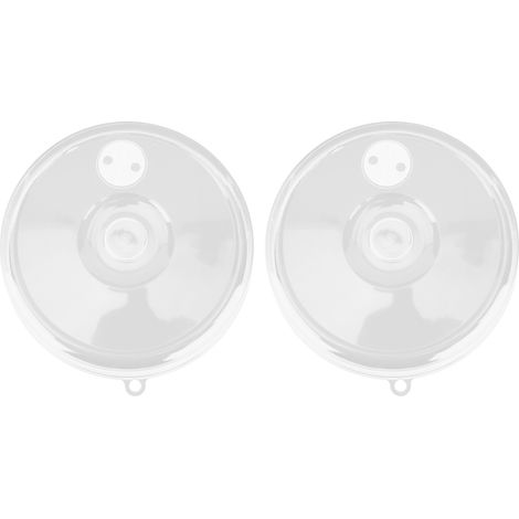 Lot de 2 couvercles pour micro-ondes en polypropylène réutilisables, sûrs et inoffensifs pour la protection des aliments et la conservation de la chaleur