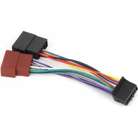 Faisceau de câbles adaptateur pour autoradio Pioneer (modèles Pioneer à partir de 2003) : connecteur 16 broches vers mini-ISO 8 broches. (1/5)