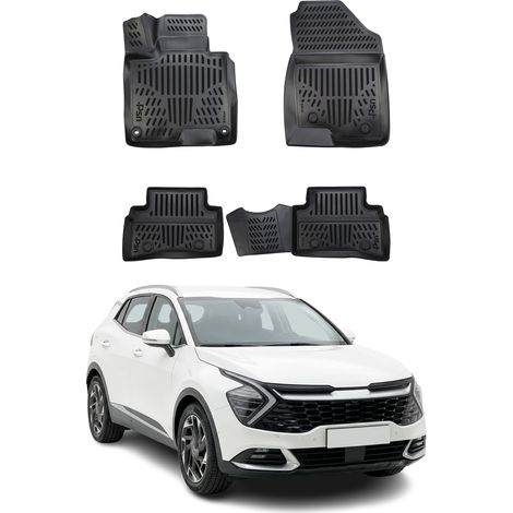 OMAC Tapis de sol pour Kia Sportage 2022-2027 ICE/MHEV Noir 3D en TPE 4Pcs (1/5)