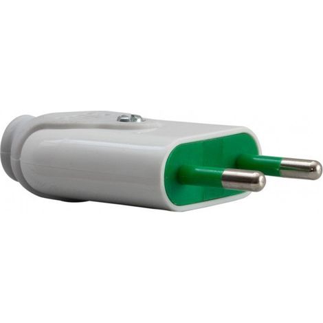 Flacher weißer Stecker