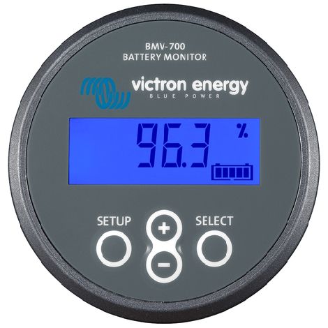 Victron – Contrôleur de charge batterie BMV 700 – Régulateur solaire et éolien – Intensité courant 100A – Tension 12V – Lecture en Watts